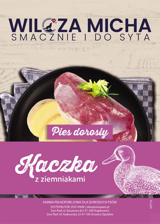 Etykieta Wilcza Micha: Kaczka, Pies dorosły