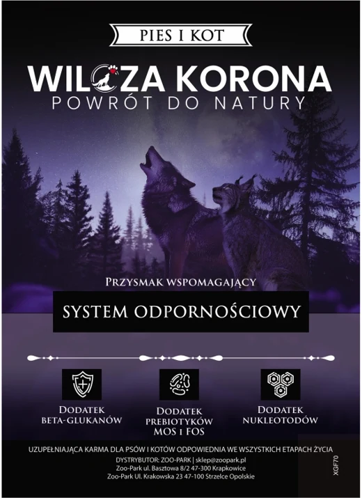 Etykieta Wilcza Korona: Odporność, Pies i kot — wszystkie etapy życia