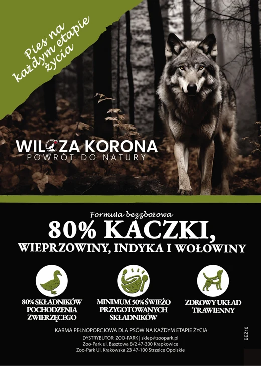 Etykieta Wilcza Korona: Kaczka i trzy mięsne smaki, Pies na każdym etapie życia